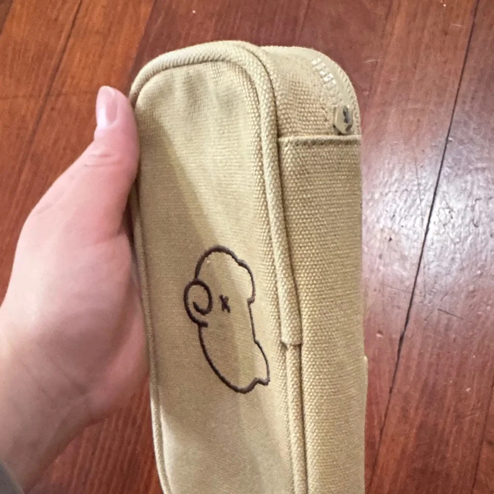 Cute Tan Bear Pencil Case (read description)